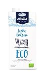 Asana Leche entera ecológica UHT, 6 x 1000ml - - Total: 6000 ml