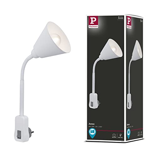 Paulmann Junus Lampe à fiche secteur Avec bras flexible Lampe enfichable Blanc.