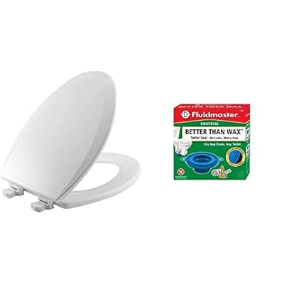 Bemis 1500EC 390 Lift-Off Toilet Seat (1 Pack) and Fluidmaster 7530 Better Than Wax Toilet Seal