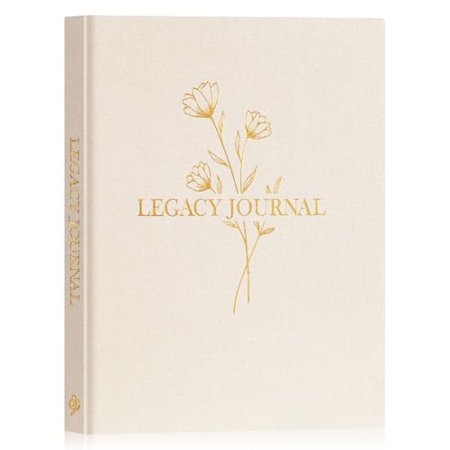 Lanpn Grandparents Legacy Journal Book with Prompts, Tell Me Your Life Story Memory Book to Fill Out, Mom Story Family Memory Book Keepsake Generational Journal, Grandpa Grandma Parents Gift, Beige