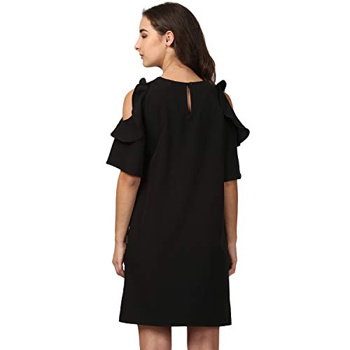 Image of Harpa Round Neck Solid Dress