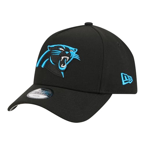 New Era Youth Black Carolina Panthers 9FORTY A-Frame Adjustable Hat