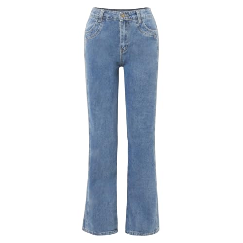 Jean ample pour femme à jambe large et taille haute style Y2K cargo fluide