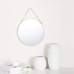 Dahey Hanging Circle Mirror Wall Decor Small Gold Round Mirror with Hanging Chain for Living Room Bathroom Bedroom ,Gold, 11.75" x 11.75" - Image 3