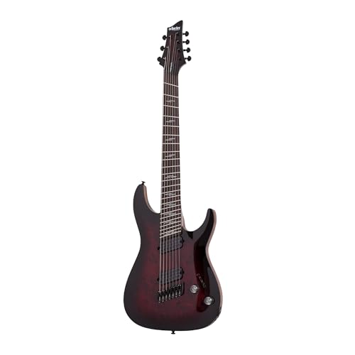 Schecter Omen Elite-7 Multiscale Electric Guitar - Black Cherry Burst