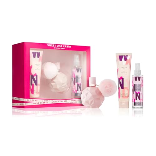 La Mejor Lista de Perfume de Ariana Grande . 43 Sweet Like Candy by Ariana Grande for Women - 3 Pc Gift Set 3.4oz EDP Spray, 3.4oz Body Souffle, 4oz Body Mist