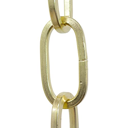 Image of RCH Hardware CH-S62-45-PB-10 Steel Chandelier Chain, Polished Brass (10 Feet)