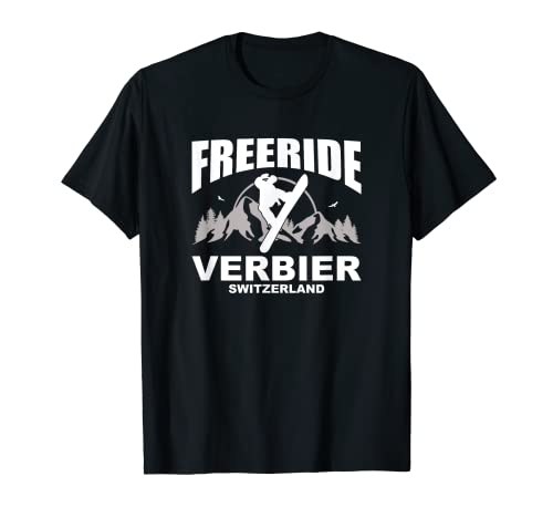 Freeride - Tabla de snowboard Verbier Suiza Camiseta