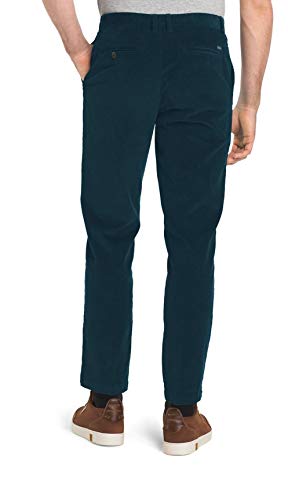 IZOD Men's Tailgate Stretch Flat Front Straight Fit Corduroy Pant, Moonlight Ocean, 40W X 30L2