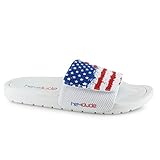 Hey Dude Men's Phoenix Flag Size 8 | Men’s Footwear | Men’s Slip On Sandals | Comfortable & Light-Weight