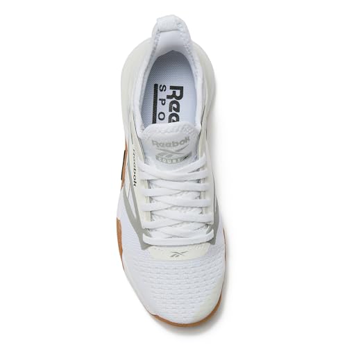 Reebok Women's Nano Court Womens Tennis Shoes, Pickleball Shoes for Women, White/Black/Grey 1, Size 8.5