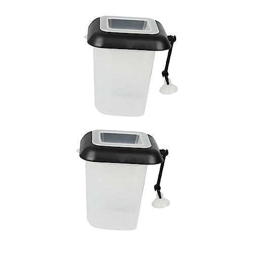 COLLBATH Aquarium Feeding Tools 2pcs Bloodworm Feeder Cone Fish Food Dispenser Fish Tank Feeders Spill Design White Black