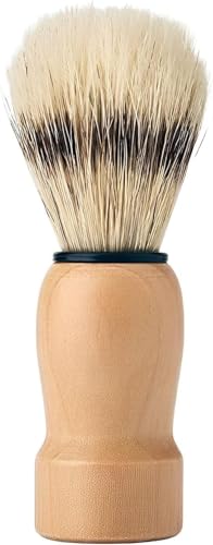 ZOZY Shaving Brush with Wooden Handle Premium Wet Shave Brush for Rich Lather Soft Bristles for Smooth Beard Shaving
