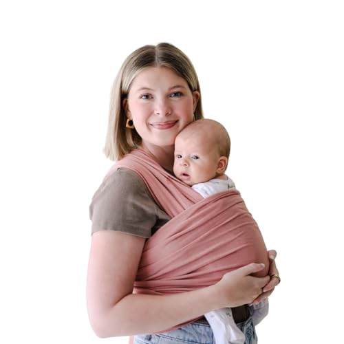 Image of snuggle me Baby Wrap | Hands-Free Baby Wraps Carrier, Easy-Tie Baby Sling Carrier, Baby Carrier Wrap with Organic Cotton, Baby Wearing Wrap for Newborns from 0 to 18 Months (7-35 lbs) - Gumdrop