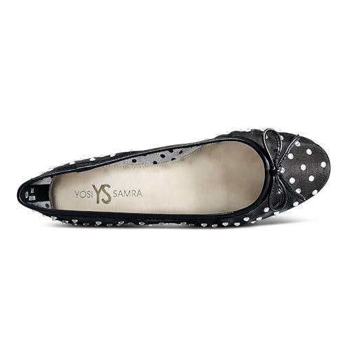 Sadie Ballet Flat in Black Crystal Mesh3