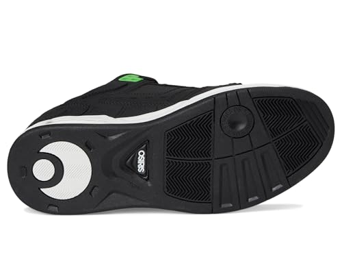 Osiris Men's Peril Skate Shoe, Black/Black/Green, 7.53