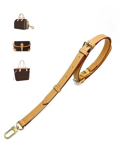 Image of Adjustable Length Vachetta Leather Replacement Bag Strap, Fits Speedy Nano /20 /25 /30 /35 Boulogne and More