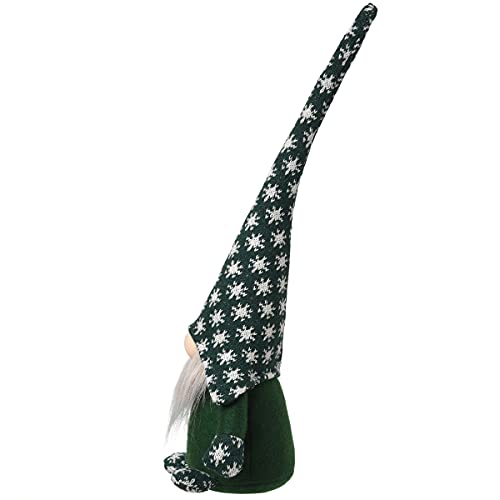 Funoasis Handmade Christmas Plush Gnomes Home Tomte Gnome For All Seasons Swedish Dwarf Figurine Coffee Corner Decorations 16 Inches (Green) #TOP2