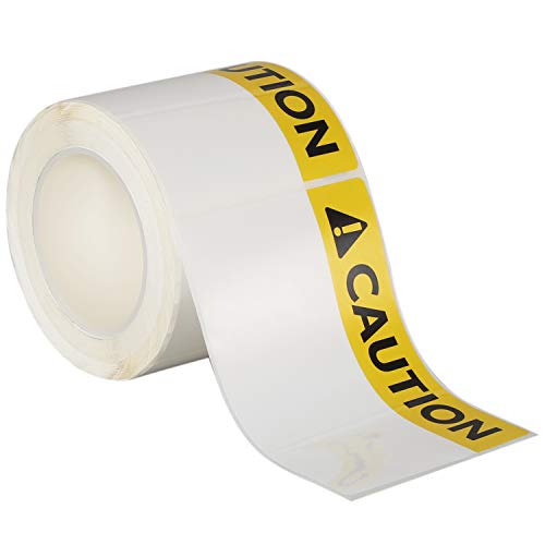 Avery Caution Header Sign Roll of 200 Labels for Thermal Transfer Printers, 4