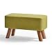 Tapicerowany stołek ławka, kwadratowy puf podnóżek drewniany przemiana buty taboret podnóżek taboret do sypialni salonu korytarza - 57 x 29 x 35 cm (kolor: C)