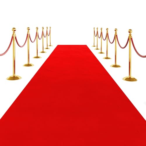 SK Studio Tapis de Passage Épaisseur 1 Bande pour Mariage Noël Thanksgiving Plein Air Fête Mariage, Rouge, 1 x 5 m