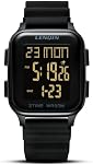 LN LENQIN Mens Digital Watch Ultra Thin Minimalist Sports Waterproof Digital Watches Men Outdoor Wrist Watch for Men with LED Backlight Timer Alarm Date