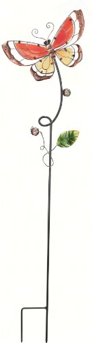 Garden Stake Glass Butterfly 41in - Regal Art #10167