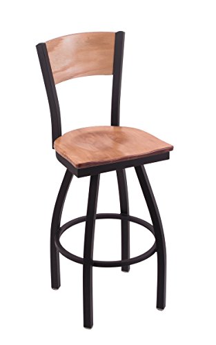 Holland Bar Stool Co. L03836BWMEDMPLAOREGSTBLKVINYL L038-36 Inch Black Wrinkle Oregon State Swivel Bar Stool thumb #3