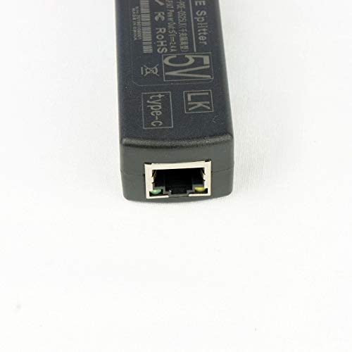image for DSLRKIT Gigabit USB Type C Active PoE Splitter 48V to 5V IEEE802.3af P