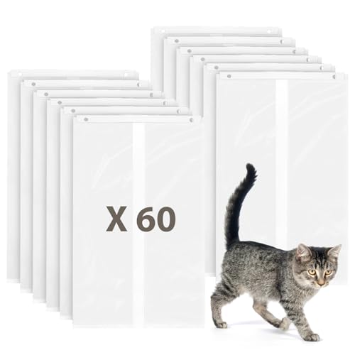 60 Pack Cat Litter Bags for PetSnowy Snow+ Cat Litter Box, Heavy Duty Tear and Leak Resistant Litters Bag, Self-Sealing Waste Drawer Liner Bags for PetSnowy (60)