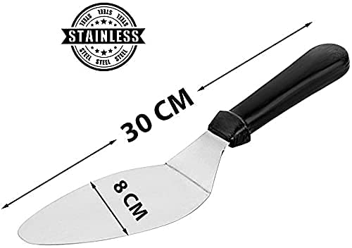 METINOX Durable Stainless Steel Pizza Lifter Spatula | Cake Lifter | Kitchen Tools | Kitchenware (34 X16.5 cm) Silver, Medium 3