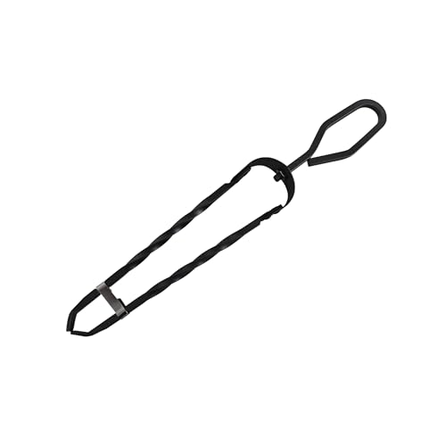 Relaxdays Pince à Bois en Fer forgé 46 cm pour cheminée, poêle, briquettes Noire