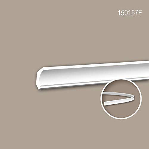 Corniche flexible 150157F étanche en polyuréthane de 200 cm pour angles et murs arrondis