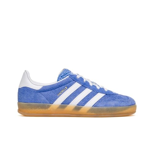 Adidas Womens Gazelle Indoor Blue Fusion/Footwear White/Gold Size 5