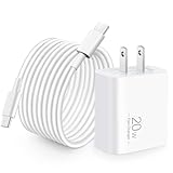 AirPods Pro 3 Charger, 20W Fast USB C Charger Block Power Adapter with 10FT Long USB-C Cable for AirPods Pro 3 (2025) 2 Gen, 4/Max 2 Wireless Earbuds, iPhone 17 Air 16 15 Pro Max, iPad Charging Cord