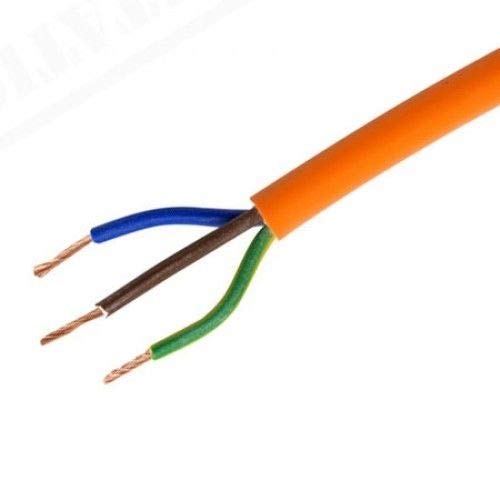 50M - 1.5mm Orange Flex 3183Y 16 AMP 3 CORE Flexible Cable Lawn Mower STRIMMER Cable