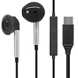 Waytex Écouteurs Filaire USB C Intra Auriculaires Universels – Compatible Toutes Marques, Mobiles, Tablettes et PC – Réduction de Bruit, Commandes Volume & Micro, Main Libre   Câble 1,2 m – Noirs