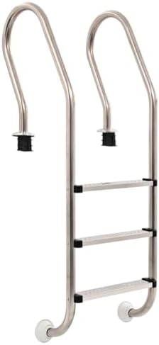 VidaXL Poolleiter 3 Stufen Edelstahl 304 - Für Schwimmbecken Bis 120 Cm Tiefe