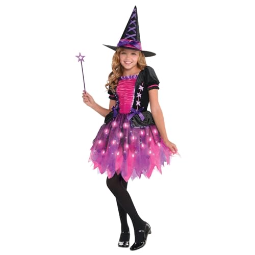 Disfraz niña bruja con luces talla grande miniatura 3