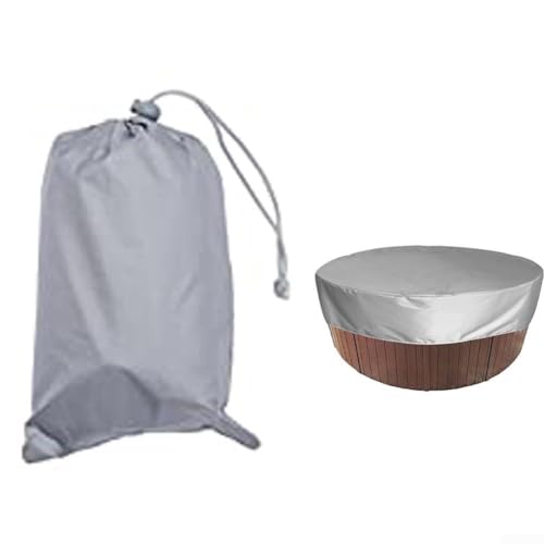 Gdfnmogo Copertura solare rotonda per piscina, 230 x 200 cm, design in plastica resistente, che garantisce conservazione dell'acqua e protezione dai detriti per piscine gonfiabili fuori terra (140 x