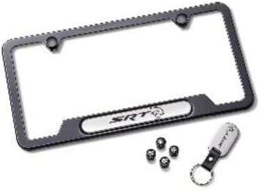 Mopar 82215847 Hellcat Logo Black License Plate Frame Set
