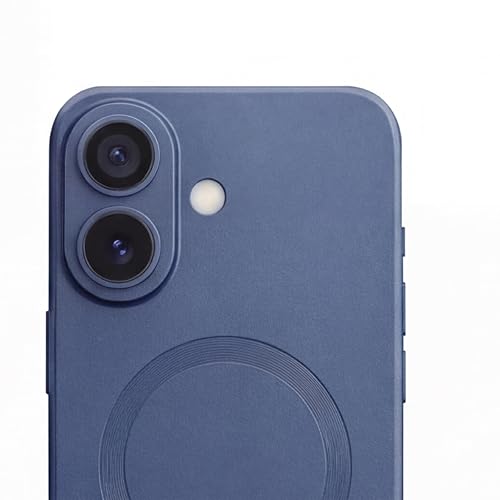 Image of amazon basics Premium Mag-Safe Case for iPhone 17 | Shockproof & Anti-Scratch Cover | Soft Silicone with Wireless Charging | Camera Lens Guard - Blue