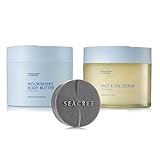 SEACRET Minerals From the Dead Sea Body Care Bundle - Mud Bar Soap (4.4 oz), Salt & Oil Scrub (14.1 fl oz), Nourishing Body Butter (8.5 fl oz) - 3-Piece Set