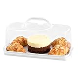 Panera para encimera de cocina, recipiente con asa, almacenamiento portátil para tartas para galletas y pasteles, caja de pan, armario de panadería hecho en casa, caja fuerte de metal, diseño retro