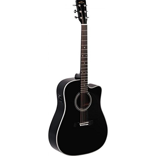 Guitares électro acoustiques SIGMA DMC1STEB BLACK Folk électro - Les Beatles, Paul McCartney, John Lennon, RIngo Starr, George Harrison Guitares électro acoustiques SIGMA DMC1STEB BLACK Folk électro