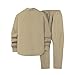 Mens Corduroy Outfits Two Piece Sets Button Down Shirts Coats Jackets Trousers with Pockets Fall Winter Beige