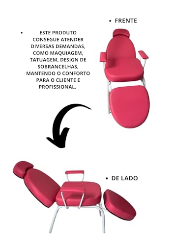 HENVIFER, Cadeira Rosa Reclinada Maquiagem Tatuagem Sobrancelha Cílios