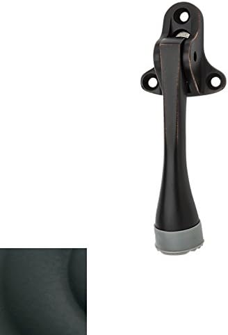 Baldwin 4100 4 Inch Lever Style Brass Door Holder, Satin Black