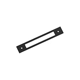 Amerock Medora 6-5/16 inch (160 mm) Center-to-Center Rectangle Matte Black Cabinet Pull Backplate, BP37784MB