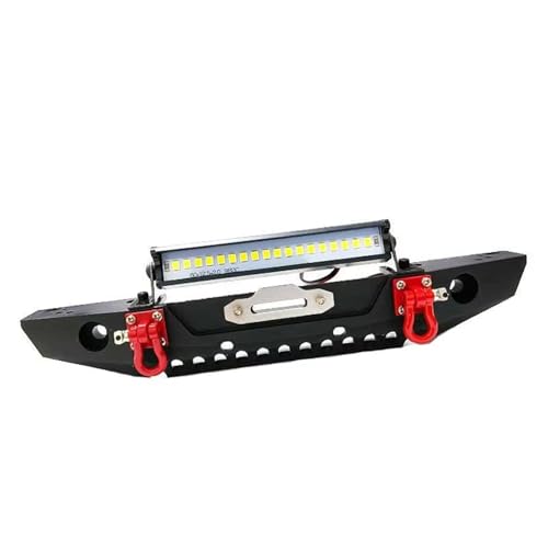 Pare-chocs RC en métal avec éclairage LED pour pièces de voiture radiocommandée 1/10